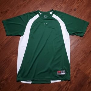 Nike Dri Fit Large Green and white shirt